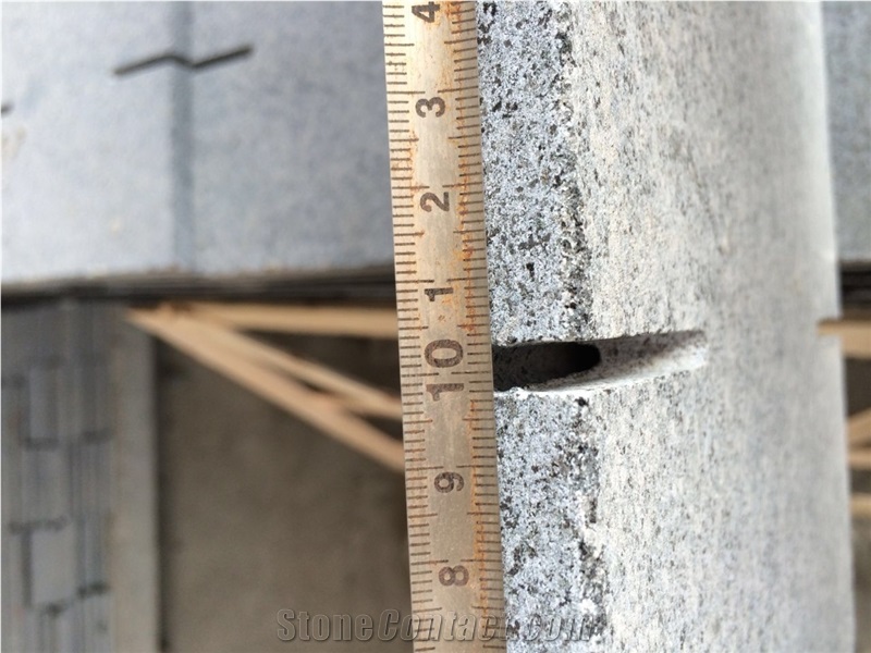 China Padang Dark Granite G654 Walling Tiles with Hole,Dark Grey Granite G654 Precast Tile, China Granite G654 Flamed with Holes for Wall Cladding