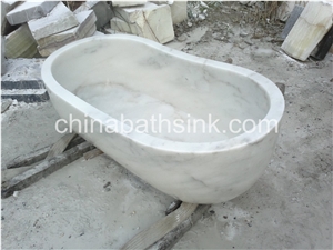 G.X White Marble Standard Bathtub, Hotel Tub