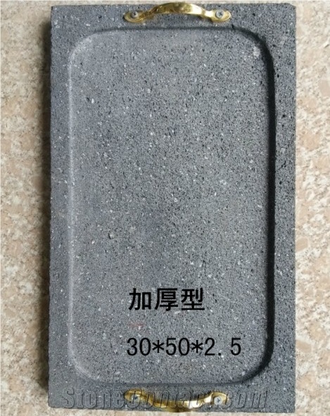 Grey Basalt Steak Plate Cooking Stone