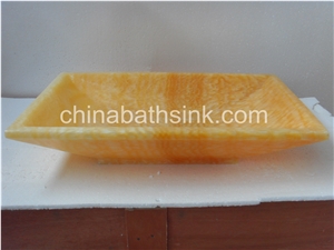 Honey Onyx Rectangle Sink,Honey Onyx Wash Basin,Onyx Basin, Stone Sink