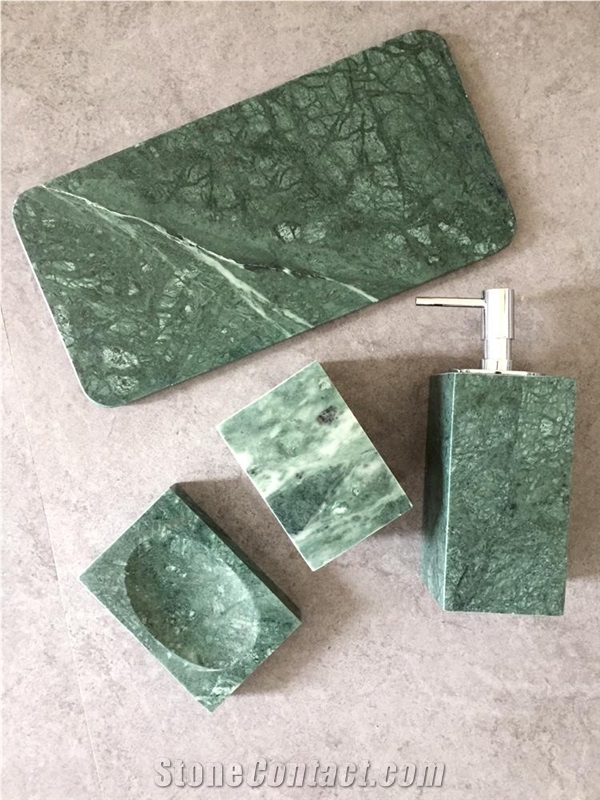 Medium Green Marble Bath Accessories Bath Products