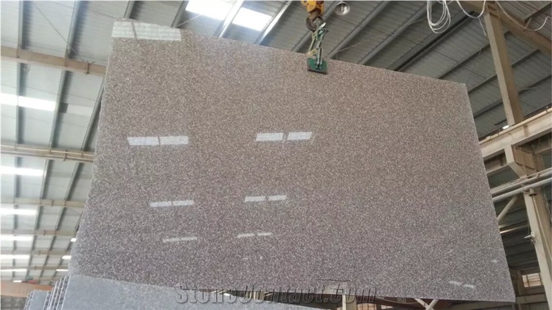 Red Granite G664 Granite Stairs,Pink Granite Step Stair Riser,Bainbrook Brown Step,Anti Slip Groove