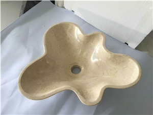 Sunny Cream Marble Vessel Sink,Sunny Yellow Marble Random Size Bsth Sink,Perlato Sf Polished Finished