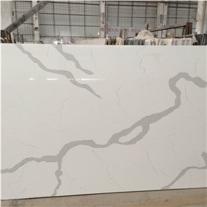 High Quality Calacatta Nuvo White Quartz Tiles