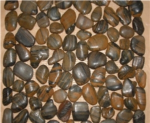 Flat River Pebbles Striped Pebble Stones