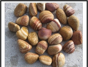 Wood Grain Pebble Stones 3-5cm Striped Pebbles