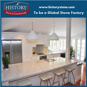 2017 Beat Choice to Custom New White Carrara Marble ,Italy Polishing White Marble Kitchen Countertops,Kitchen Work Tops,Kitchen Bar Tops,Island Tops