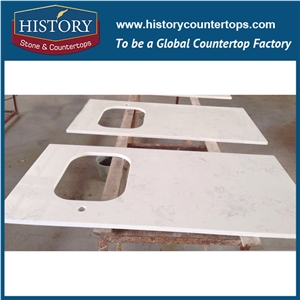2017 Own Factory and Quarry from China Histoy Companys Quartz Stone,White Quartz Kitchen Counterops,Kichen Island Tops,Bench Tops