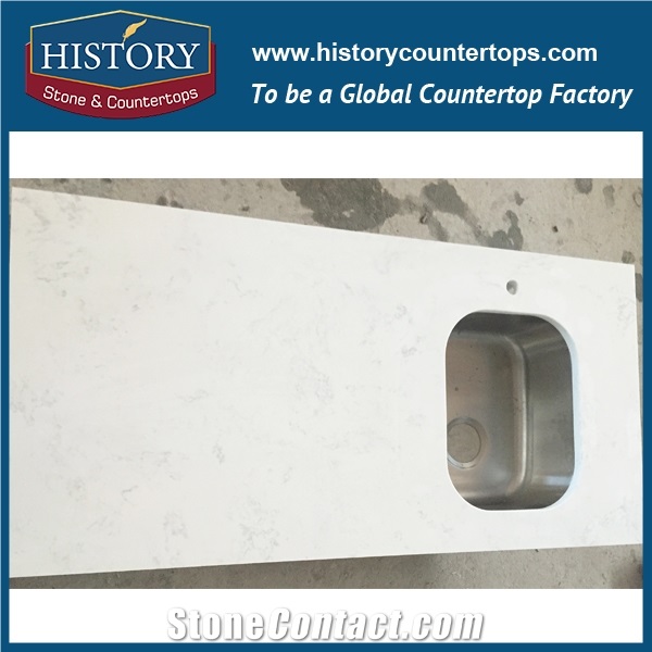 2017 Own Factory and Quarry from China Histoy Companys Quartz Stone,White Quartz Kitchen Counterops,Kichen Island Tops,Bench Tops