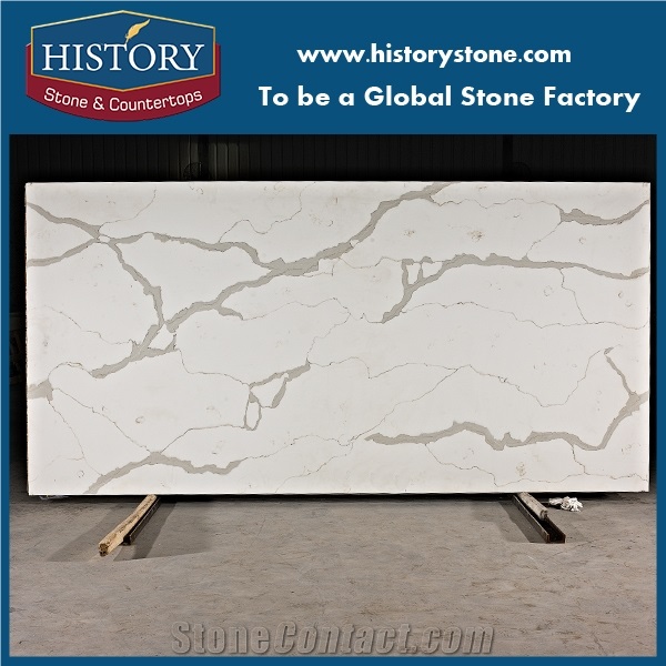 2017 Wholesale Manufacture Professional Quartz Stone Countertops,Calacatta Gold Engineered Stone Kitchen Island Tops,Kitchen Table Tops,Custom Tops