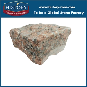 G562 Red Granite Cobble Stone, Medallion Paver Stone, Paving Stone Cube Stone Paver Exterior Pattern Landscaping Stone