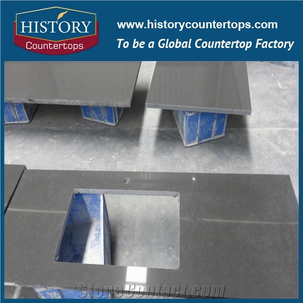 Historystone Grey Quartz Bathroom Countertops, Custom Vanity Tops, Qaurtz Stone Vanity Tops, Solid Surface