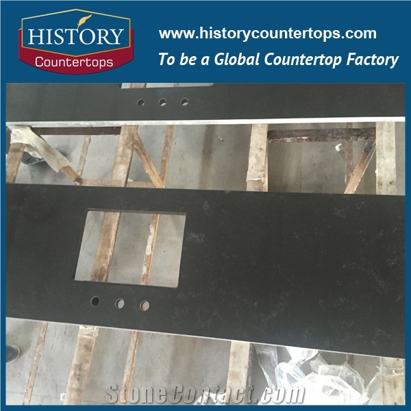 Historystone Grey Quartz Bathroom Countertops, Custom Vanity Tops, Qaurtz Stone Vanity Tops, Solid Surface