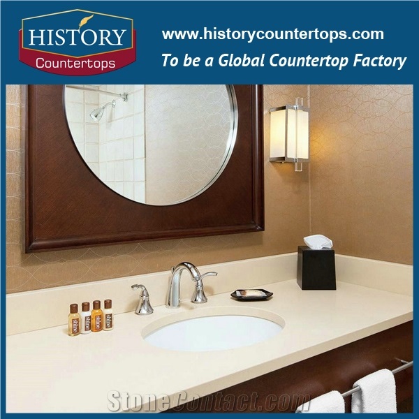 Historystone Kamari Quartz Bathoom Countertops Can Custom All Size Vanity Tops is Solid Surface Quartz Stone Vanity Tops