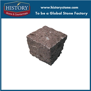 Ocean Red Granite Outside Paving Stone Interlocking Paving Sets Cube Stone/Driveway Paving Stone/Garden Stepping Pavements