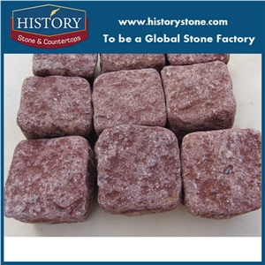 Ocean Red Granite Outside Paving Stone Interlocking Paving Sets Cube Stone/Driveway Paving Stone/Garden Stepping Pavements