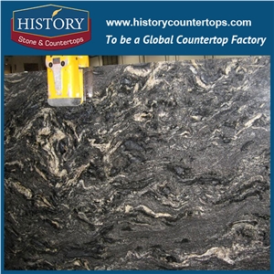 Reasonable Cost Brazil Titanium Granite Slabs/ Black and Golden Granite Slabs/Black Cosmics Granite/Titanium Slabs for Countertops Prefab Hot Sales