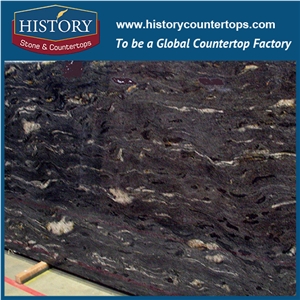 Reasonable Cost Brazil Titanium Granite Slabs/ Black and Golden Granite Slabs/Black Cosmics Granite/Titanium Slabs for Countertops Prefab Hot Sales