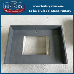 Sandblasted/Honed/ Leather Absolute Black Granite Stone Countertops,Beautiful China Granite Countertops&Granite Vanity Tops,For Cut to Size
