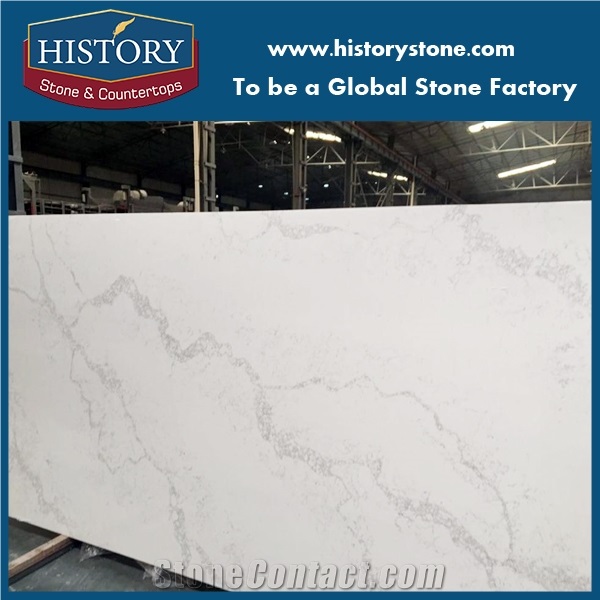 Wholesales High Quality Calacatta White Quartz Stone,White Artificail Countertops, Engineered Kitchen Countertops,For Multi-Family,Commercial Project.