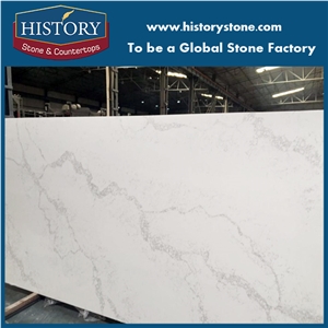 Wholesales High Quality Calacatta White Quartz Stone,White Artificail Countertops, Engineered Kitchen Countertops,For Multi-Family,Commercial Project.