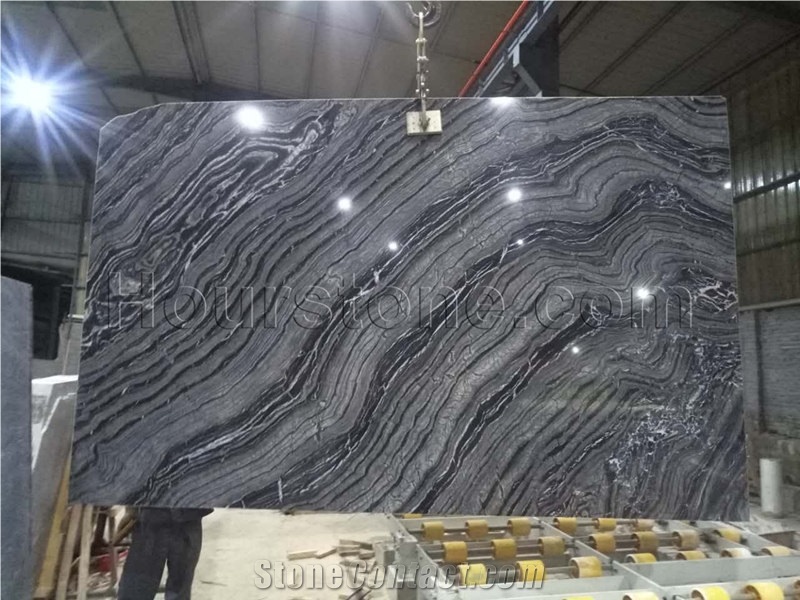 Silver Wave Marble, Skirting,Zebra Black,Wall Covering Marble Slabs, Marble Opus Pattern, Floor Covering, Antique Serpenggiante,Black Wooden Marble