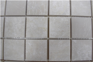 Natural Stone Floor Tile Beige Polished Marble Mosaic, Light Emperador Mosaic