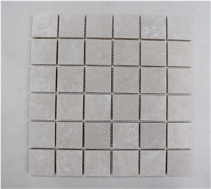 Natural Stone Floor Tile Beige Polished Marble Mosaic, Light Emperador Mosaic