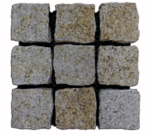 Shandong Yellow Cube, Rusty Pave Granite, Natural Split Stone,G682 Pave Granite