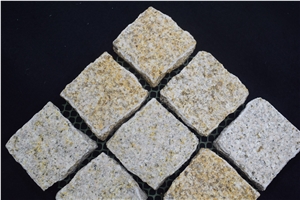 Shandong Yellow Cube, Rusty Pave Granite, Natural Split Stone,G682 Pave Granite