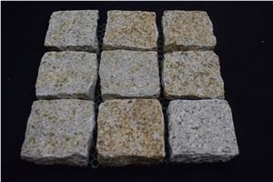 Shandong Yellow Cube, Rusty Pave Granite, Natural Split Stone,G682 Pave Granite