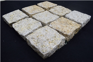 Shandong Yellow Cube, Rusty Pave Granite, Natural Split Stone,G682 Pave Granite