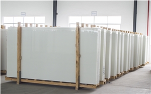 China Artificial Stone, White Microcrystal 1.2/1.8/2cm Tiles&Slabs
