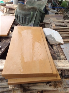 China Wooden Vein Yellow Sandstone Wall/Floor Tiles&Slabs