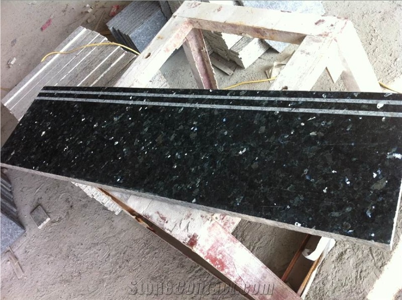 Emerald Pearl Granite,Norway Green Anti-Slip Stairs&Risers
