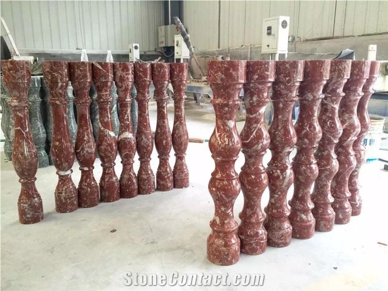 Natural China Shanxi Athens Red Marble Customized Handrail & Railing