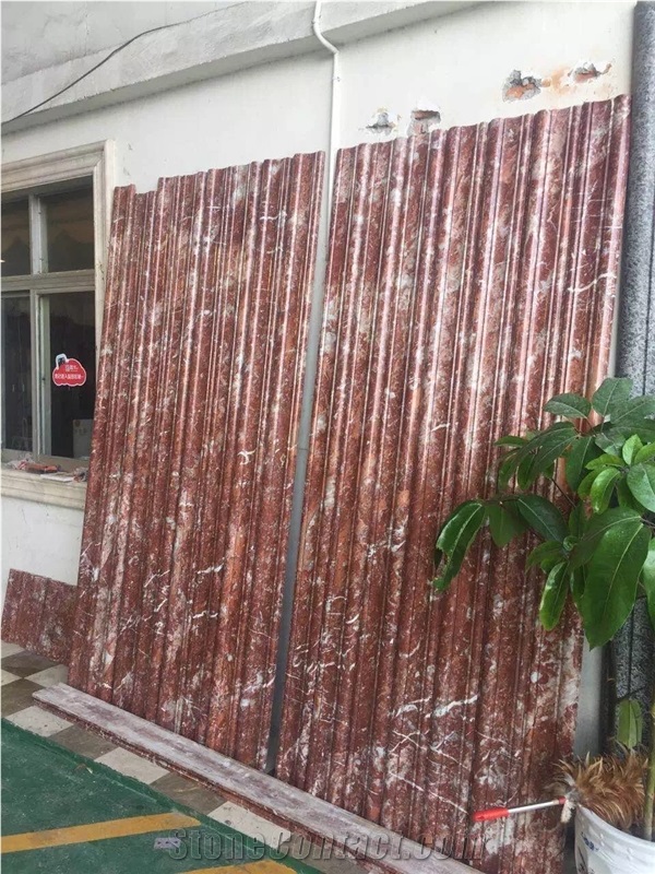 Natural China Shanxi Athens Red Marble Pilasters,Column
