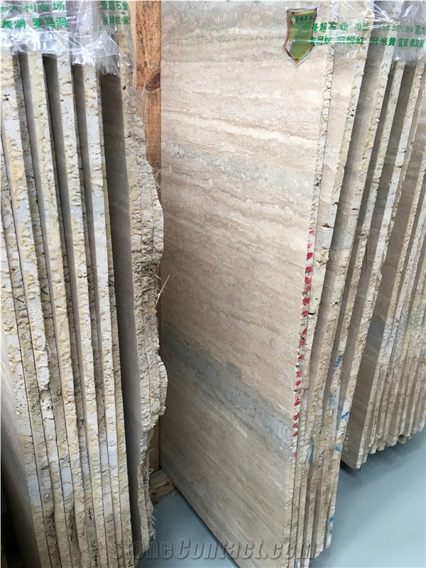 Ocean Blue Silver Travertine, Vein Cut Walling&Flooring Tiles&Slabs