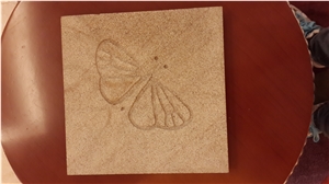Red Sandstone Carving Wall/Floor Panel