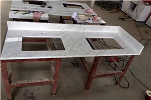 Italy Bianco Carrara White Prefab Vanity Tops