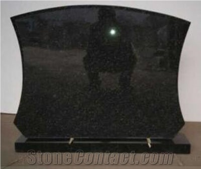 A Grade Natural Black Granite Customized Headstone