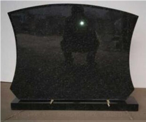 A Grade Natural Black Granite Customized Headstone