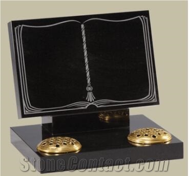 A Grade Natural Black Granite Customized Headstone