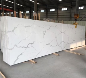 Artificial Crystal White Quartz Countertop Slab