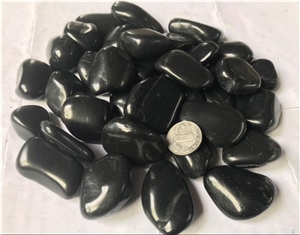 High Quality River Stone Black Polished Pebbles Stone