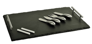 Natural Slate Stone Cheese Board Set, Slate Plate, Slate Coaster