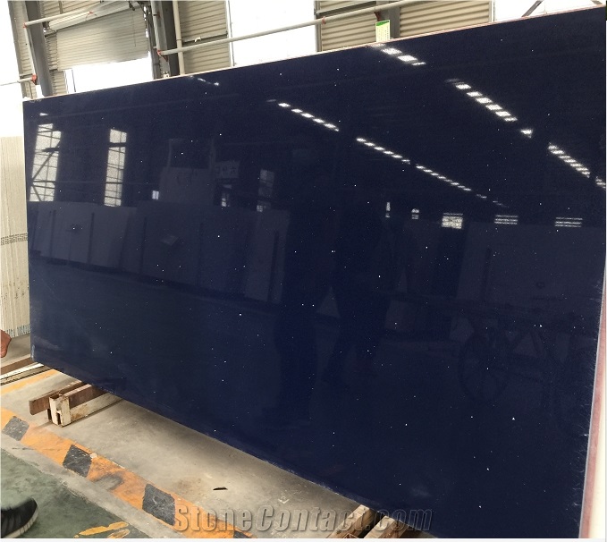 Sparkle Black Quartz Stone Slabs for Countertops