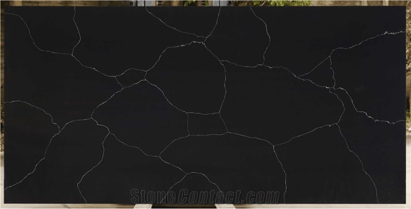 Sparkle Black Quartz Stone Slabs for Countertops