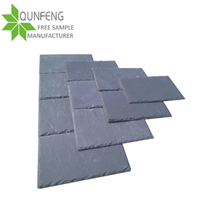 Pre-Drilled Holes,Honed Surface,China Natural Black Slate Roof Tile