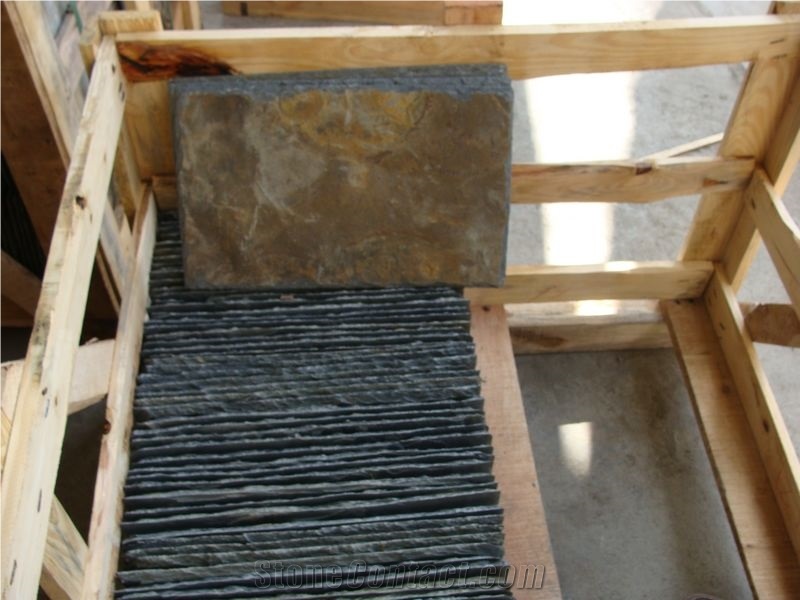 Split Multicolor Slate Roof Tiles for Boardblack Board for Roofing